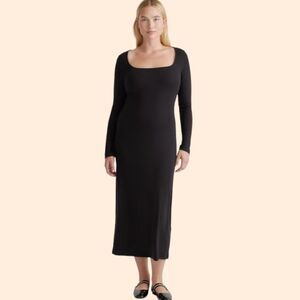 Quince Black Maxi Dress